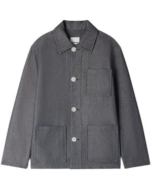 Sandro Denim-Effect Worker Jacket - Grey