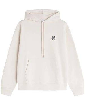 Maison Kitsuné Fox Head Comfort Hoodie - White