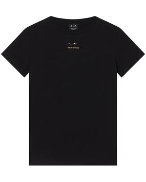 ARMANI EXCHANGE Round-Neck Logo T-Shirt - Black