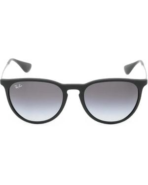 Ray-Ban Erika Round-Frame Sunglasses - Grey
