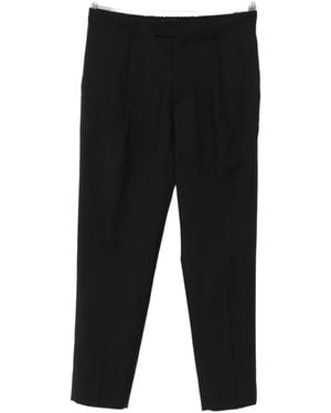 Low Brand Overseas Pleated Elasticated-Waistband Trousers - Black