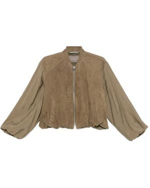 Leather Authority Veste À Fermeture Zippée - Marron