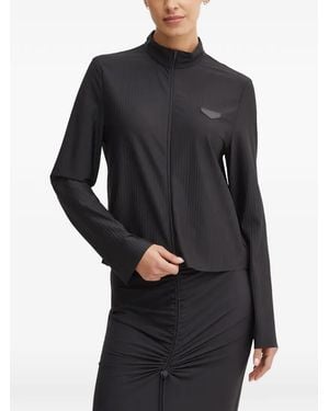 Sportalm Ribbed-Knit Zip-Up Jumper - Black