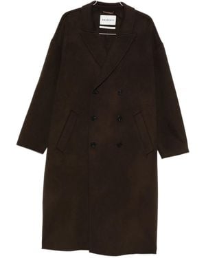 Amaranto Double-Breasted Coat - Black