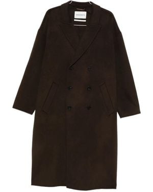 Amaranto Double-breasted coat - Schwarz
