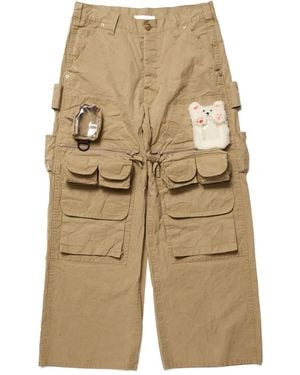 Doublet Multi-Pocket Cargo Pants - Natural