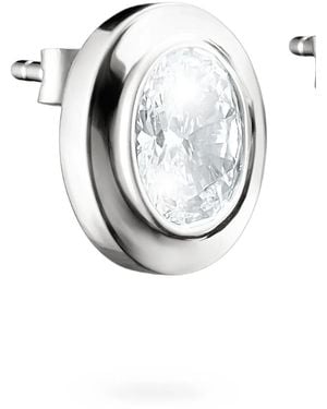 Thomas Sabo Pendientes Con Zirconia De Corte Oval - Blanco