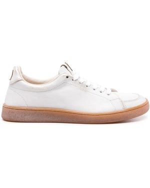 Moma Metallic-Sheen Leather Trainers - White