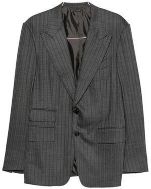 Tom Ford Pinstripe-Pattern Buttoned Suit - Grey