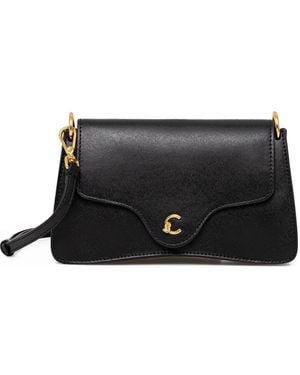 Coccinelle C-Me Leather Shoulder Bag - Black