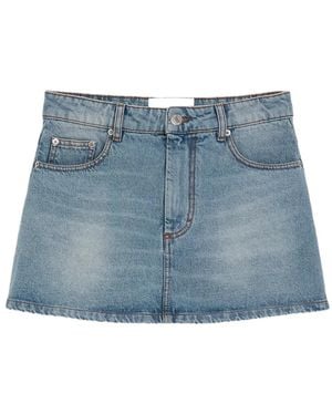 Ami Paris Minirock Aus Baumwolle - Blau