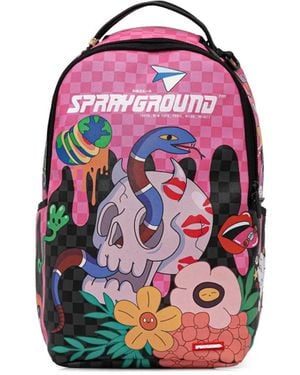 Sprayground Graphic-Print Backpack - Pink
