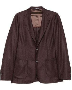 Barba Napoli Single-Breasted Notch-Lapel Jacket - Brown