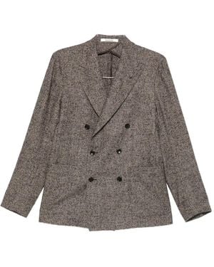 Tagliatore Double-breasted textured blazer - Grau