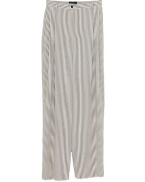 Emporio Armani Striped Trousers - Grey