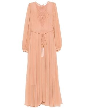 Zimmermann Lace-Panelled Pleated Dress - White