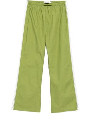 Desmond & Dempsey Pantalon En Popeline À Taille Élastiquée - Vert