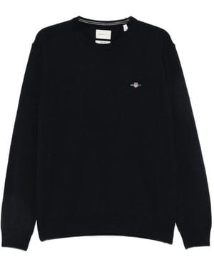 GANT Jersey De Lana De Borrego Con Cuello Redondo - Negro