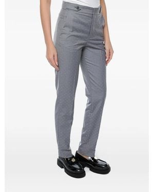 Zadig & Voltaire Panny Strass-Embellished Tailored Trousers - Grey