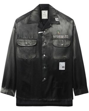 Maison Mihara Yasuhiro Logo-Patch Shirt - Black