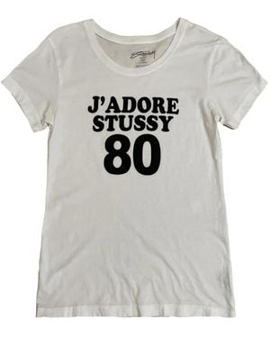 Stussy Letter-Print T-Shirt - Grey