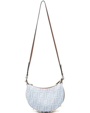Fendi Mini Graphy Ff-Monogram Cross Body Bag - White