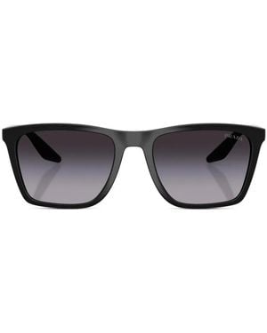 Prada Linea Rossa Square-Frame Sunglasses - Black