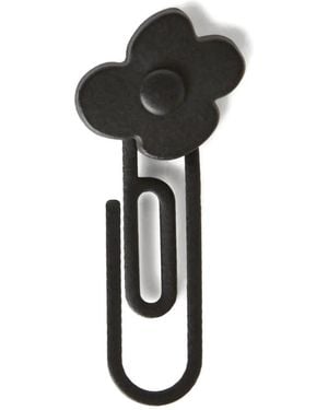 Lardini Flower-Shaped Clip Lapel Pin - Black