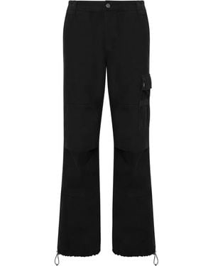 Moschino Mid-Rise Cargo Trousers - Black