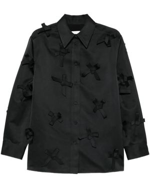 Jil Sander リボンディテール シャツ - ブラック