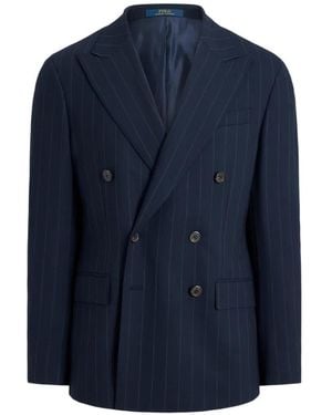 Polo Ralph Lauren Gestreiftes Twill-Sakko - Blau