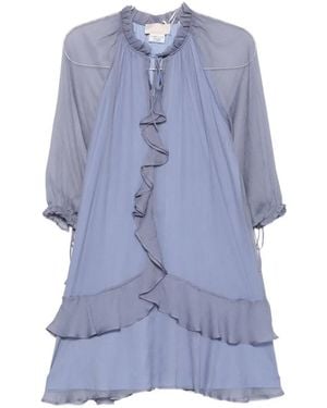 iBlues Ruffled Tiered Mini Dress - Blue