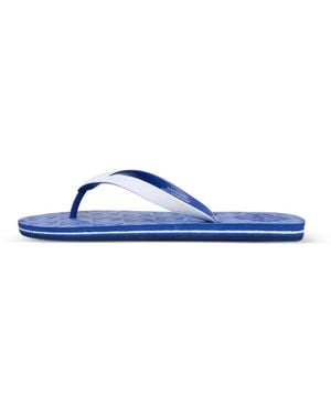 Hackett Capri Gill Palm Tree-Print Flip Flops - Blue