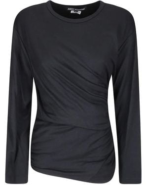 Junya Watanabe Gerafftes Langarmshirt - Schwarz