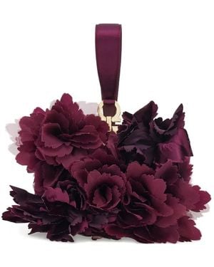 Ferragamo フローラル ミニバッグ - パープル