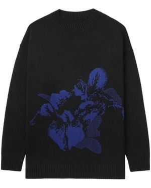 Y's Yohji Yamamoto Klassischer Intarsien-Pullover - Blau