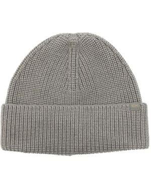Paul & Shark Ribbed Beanie - Gray