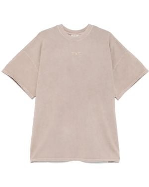 Gestuz Logo-Embroidered T-Shirt - Brown