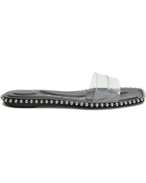 Alexander Wang Clear-Strap Flat Sandals - White