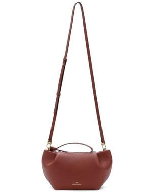 La Portegna Martita Leather Cross Body Bag - Red