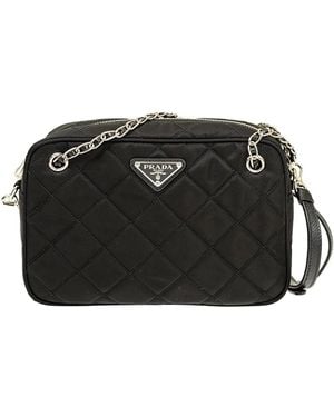 Prada Quilted Shoulder Bag - Black