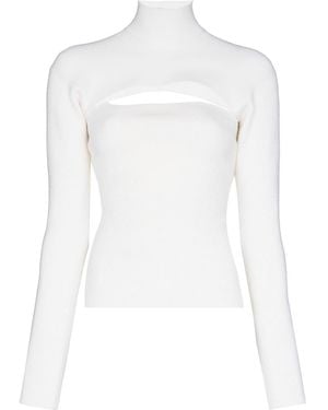 Tom Ford Cut-Out Virgin Wool-Blend Jumper - White