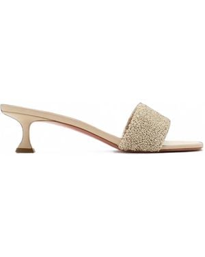 AMINA MUADDI Andreea Raffia Sandals - Natural