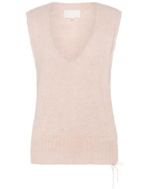 Maison Margiela Ribbed V-Neck Vest - Pink