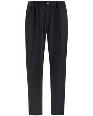 Herno Broek Met Geplooid Detail - Zwart