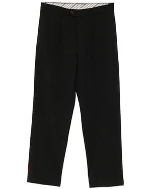 Amaranto Pressed-Crease Tailored Pants - Black