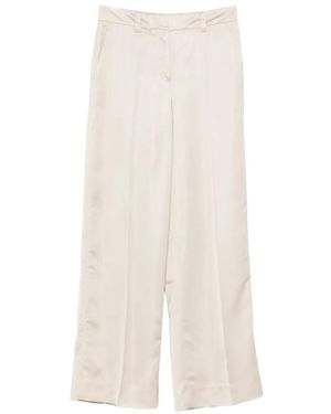 Incotex Pressed-Crease Wide-Leg Pants - White