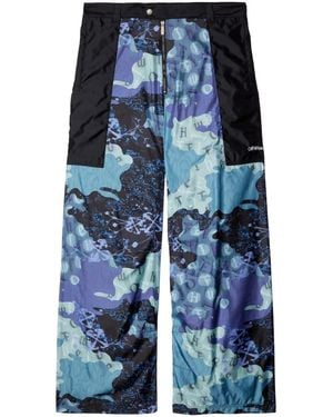 Off-White c/o Virgil Abloh Samurai Camouflage Cargo Trousers - Blue