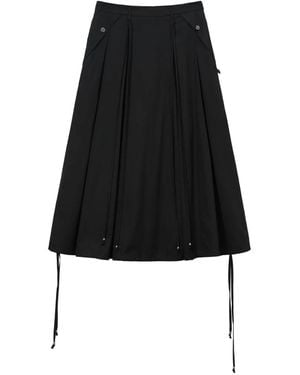 Musium Div. Robe Mi-Longue À Lien De Resserrage - Black