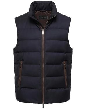 Peserico Flannel Down Quilted Gilet - Blue